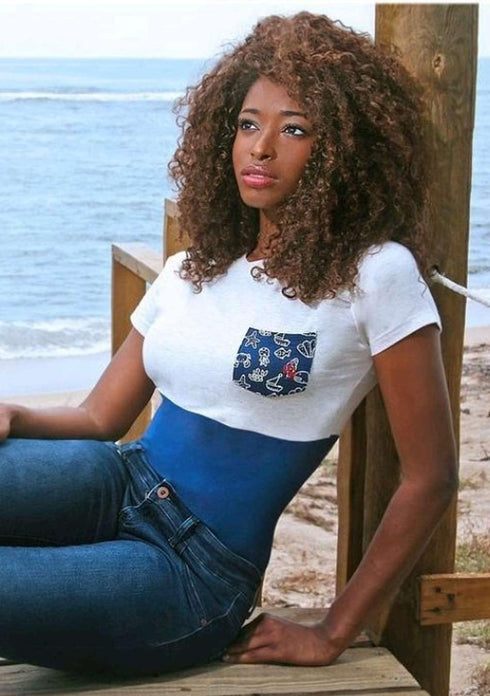 Woman's AQ Fitted Crew Neck Short Sleeve T-Shirt